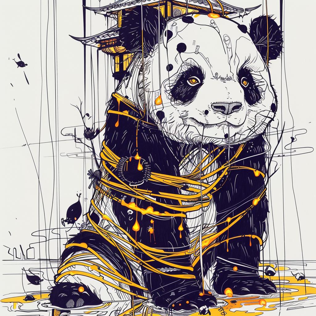 surreal  drawing  panda  temple  ominous  occult  Simon  Stalenhag  art  creative 939470