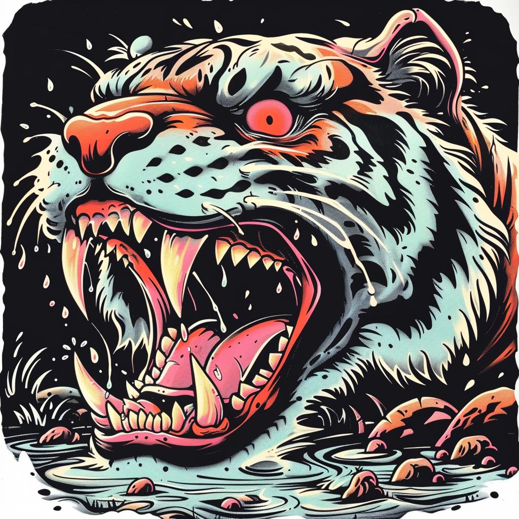 tiger  illustration  roaring  teeth  art  wildlife  dark  spiritual  dramatic  ferocity 928323