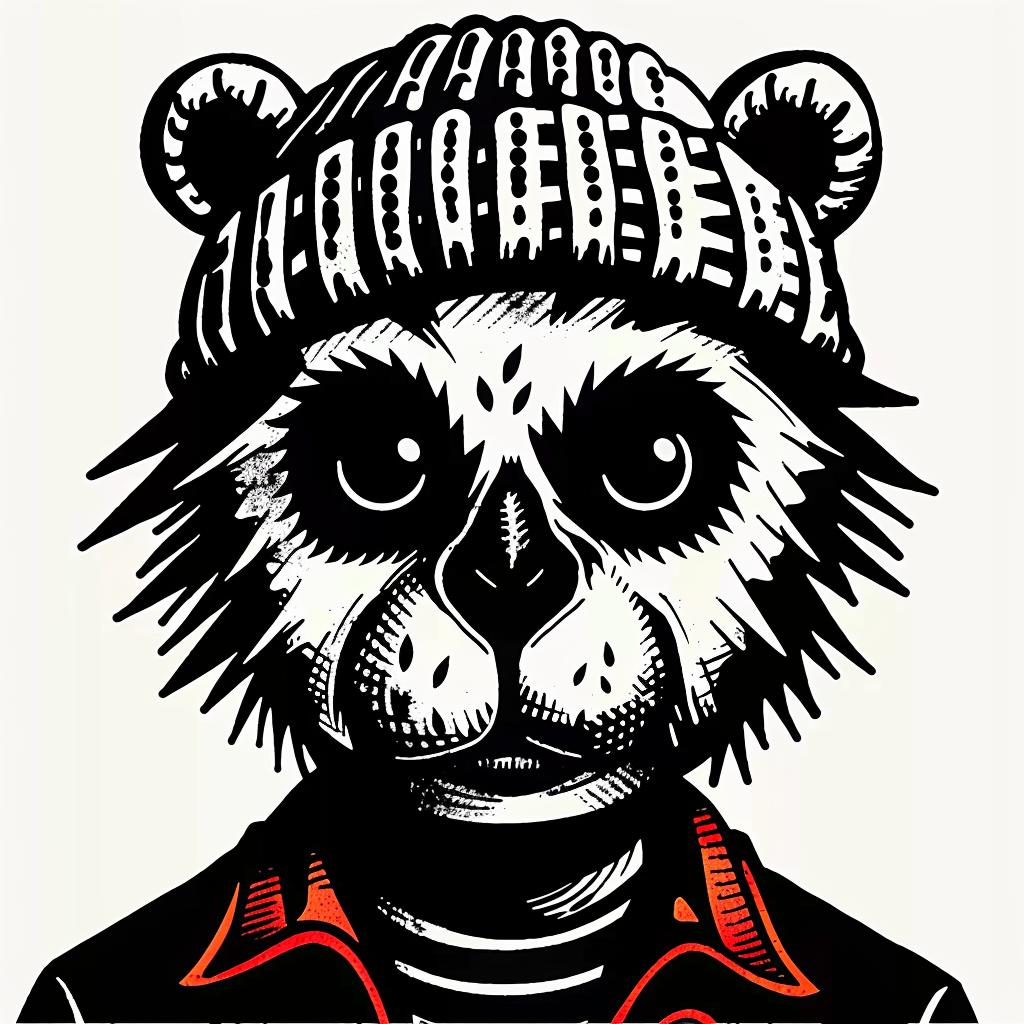 bear  hat  jacket  drawing  cartoon  cute  animal  whimsical  character  illustration 1036352