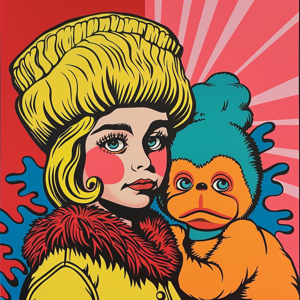 album  cover  poster  woman  monkey  DrSeuss  colorful  graphic  illustration  whimsical 1024493