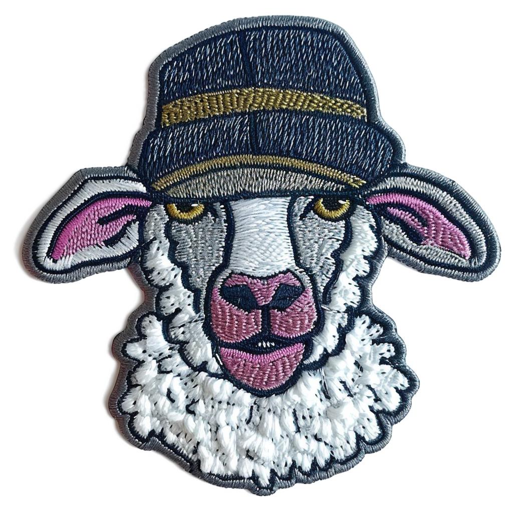 patch  sheep  hat  angry  chenille  streetwear  contrast  simple  urban  cartoon 955088