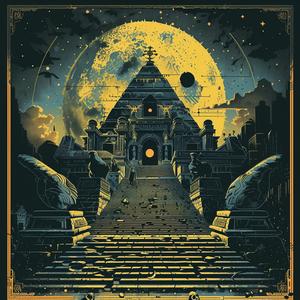 surreal  album  cover  dark  occult  symbolist  screenprint  poster  band  pyramid 1079110