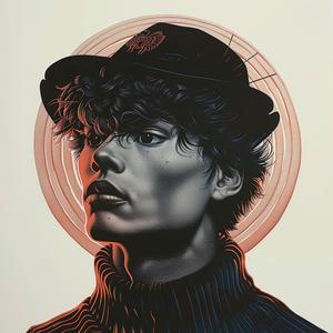 surreal  painting  man  hat  hyper-realistic  Risograph  symbolism  creative  art  visual 1077428