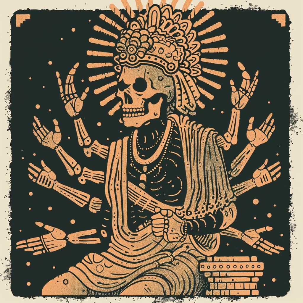 skeleton  throne  dark  occult  symbolic  introspective  mythical  spiritual  artistic  art 932041