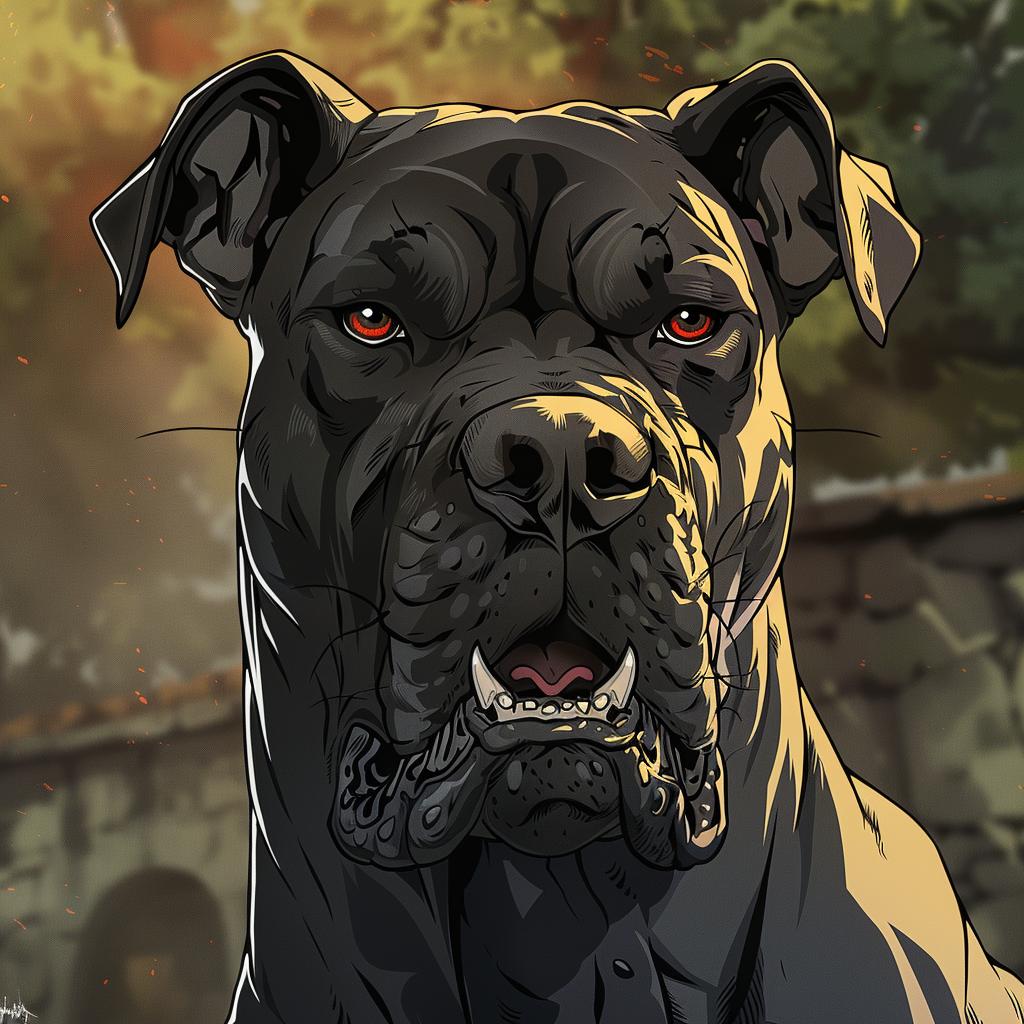 cane  corso  2D  cartoon  Ralph  Bakshi  character  animation  fierce  dog 971204