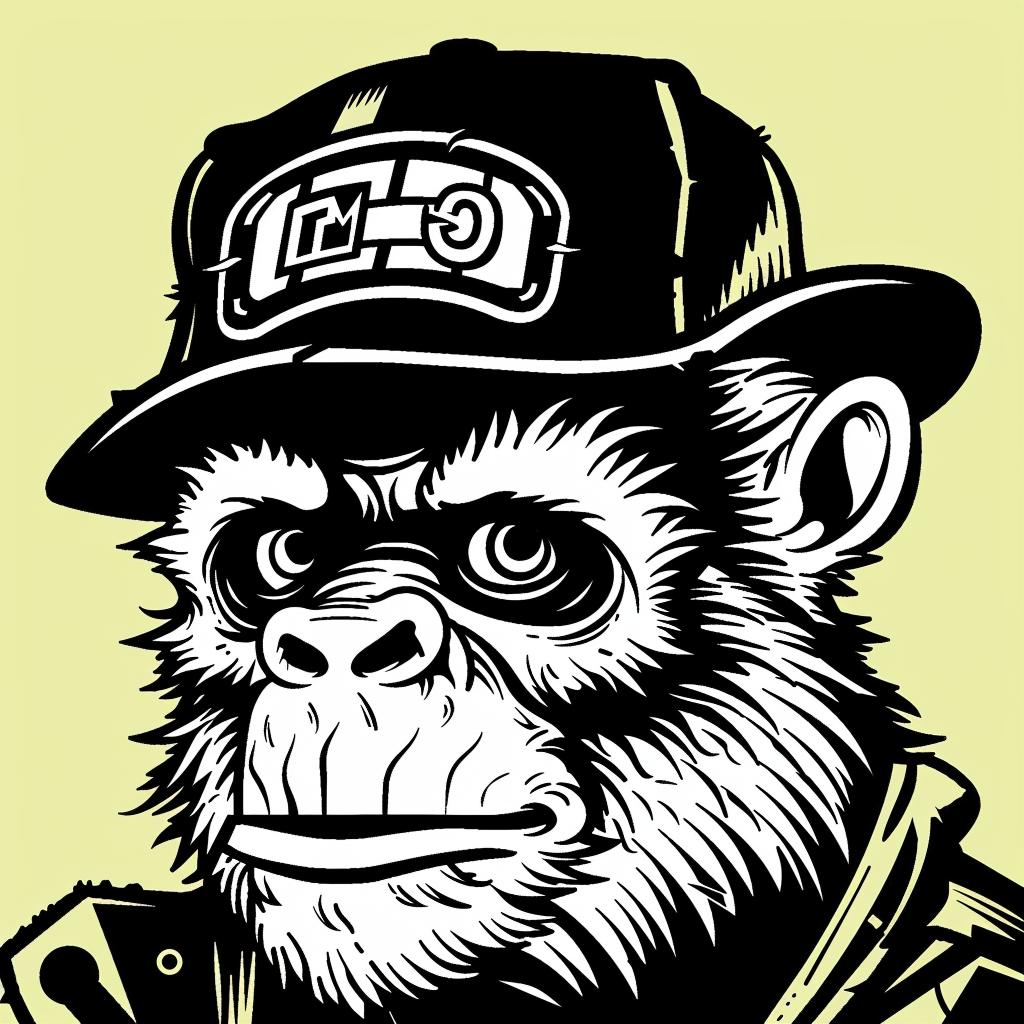 monkey  cap  beard  hat  humor  character  wildlife  playful  illustration  art 939915