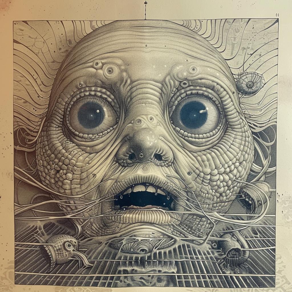 face  drawing  eyes  head  weird  horror  creature  art  surreal  abstract 948606