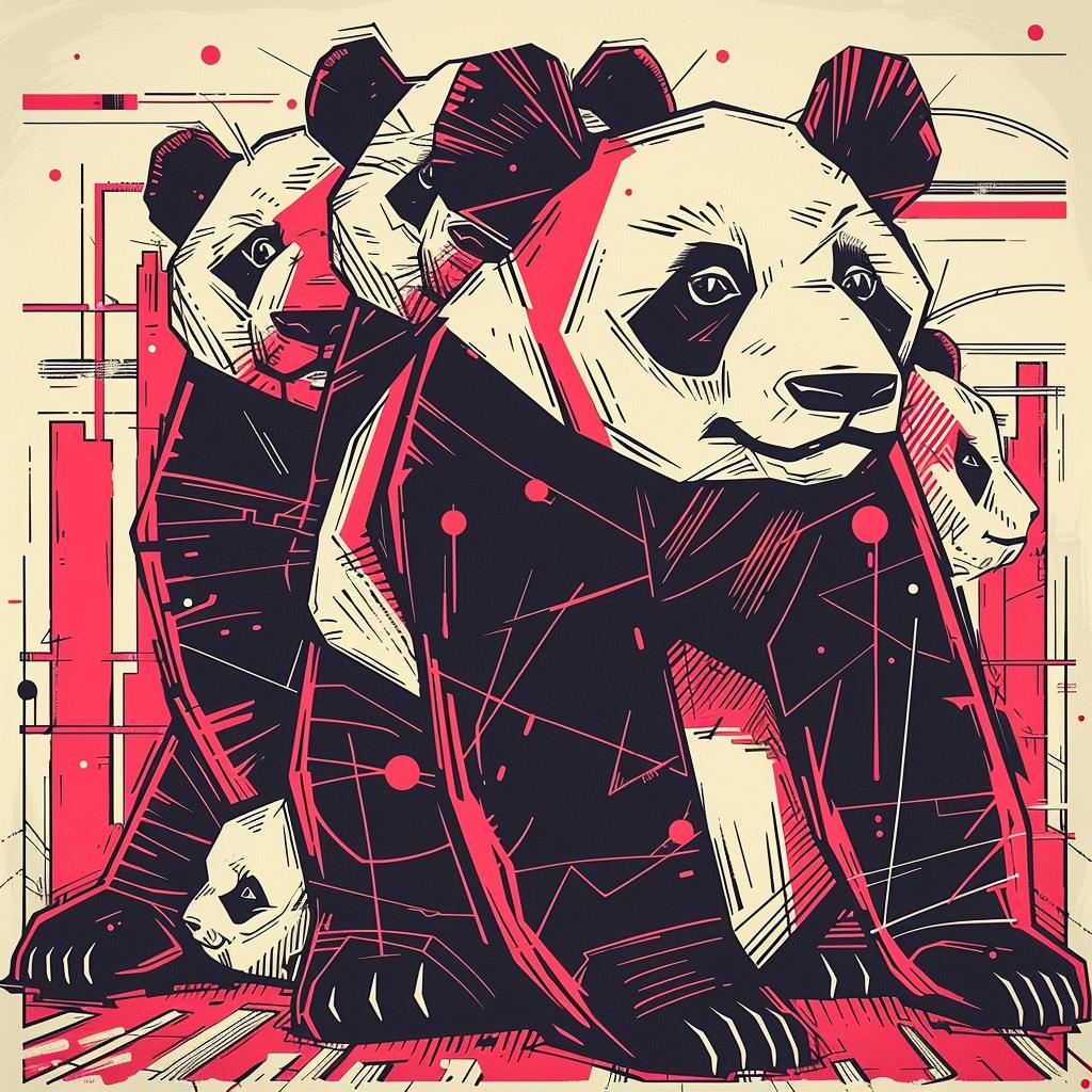 pandas  poster  surreal  creative  stacked  artwork  colorful  design  funny  illustration 939514