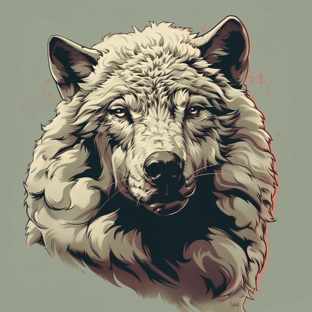 mythical  hybrid  creature  wolf  green  background  fantastical  unique  blend  imaginative 941159