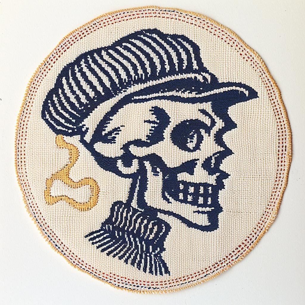 skull  hat  cigarette  patch  chenille  streetwear  hip-hop  art  minimal  white 961196