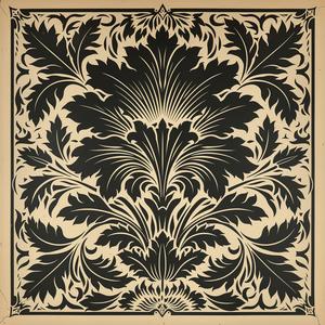 thorns  leafy  damask  bold  abstract  minimal  neon  symmetry  artnouveau  linocut 1078928