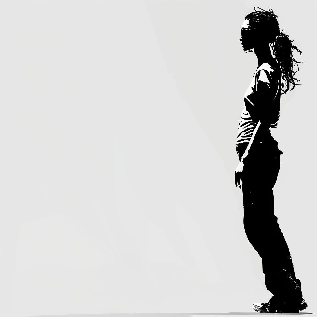 woman  profile  minimalist  symbolic  black  white  clipart  street  standing  silhouette 953739