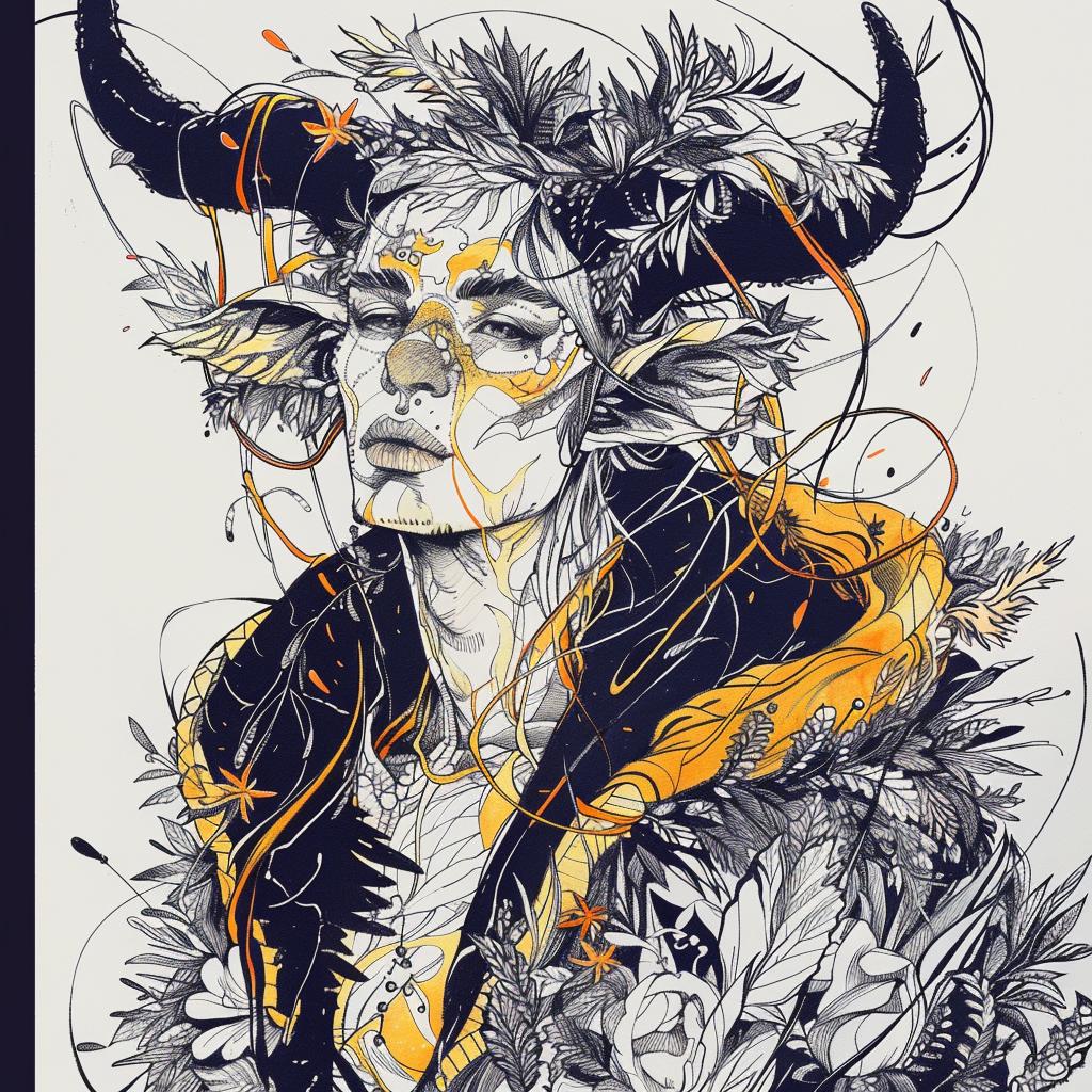 mythical  creature  hybrid  actors  flowers  fantastical  unique  entity  imaginative  artwork 952253