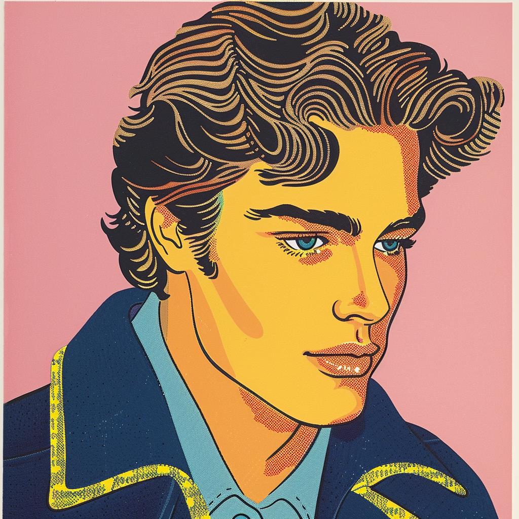 portrait  Brad  Pitt  man  curly  hair  painting  celebrity  art  realistic 962518