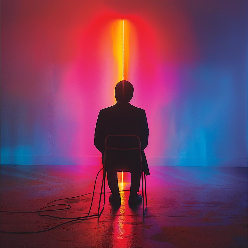 creative  surreal  neon  album  cover  man  chair  lights  Demna  Gvasalia 962593