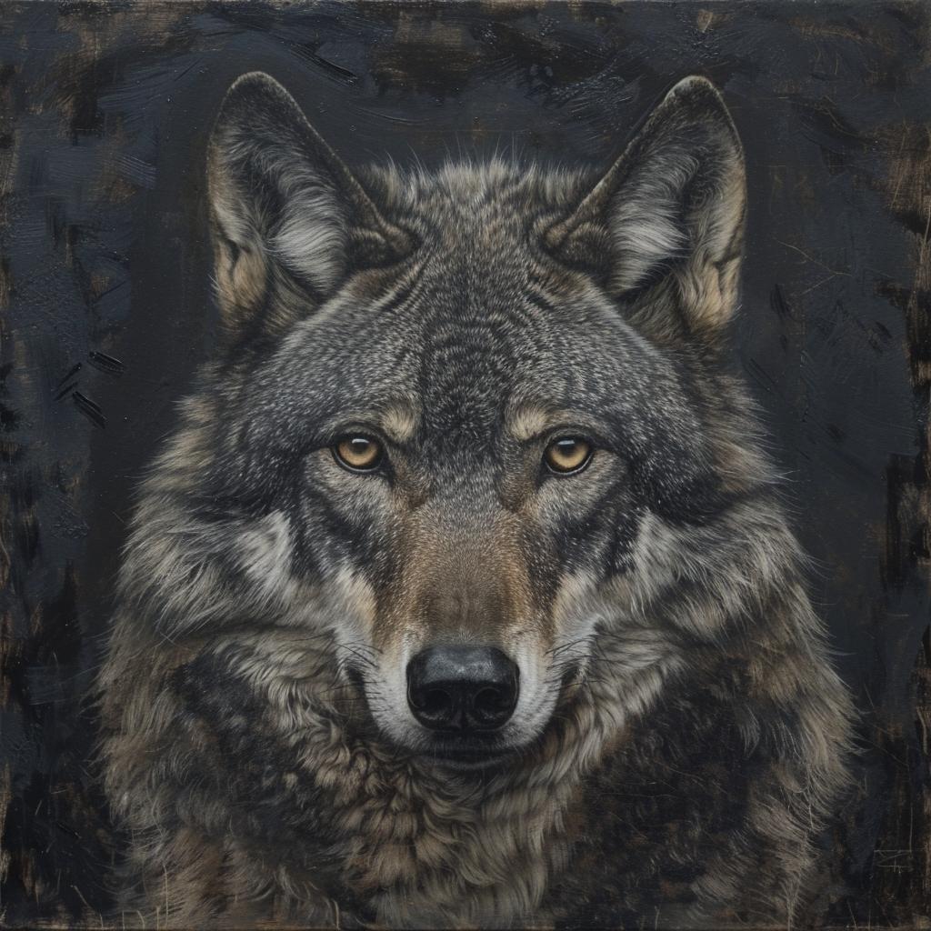 wolf  portrait  eyes  black  background  wildlife  realistic  vivid  colorful  art 971788