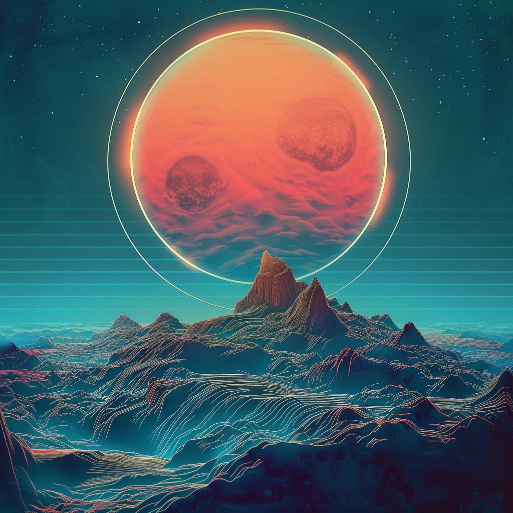 alien  landscape  moon  mountains  red  dark  graphic  intricate  beautiful  abstract 916230