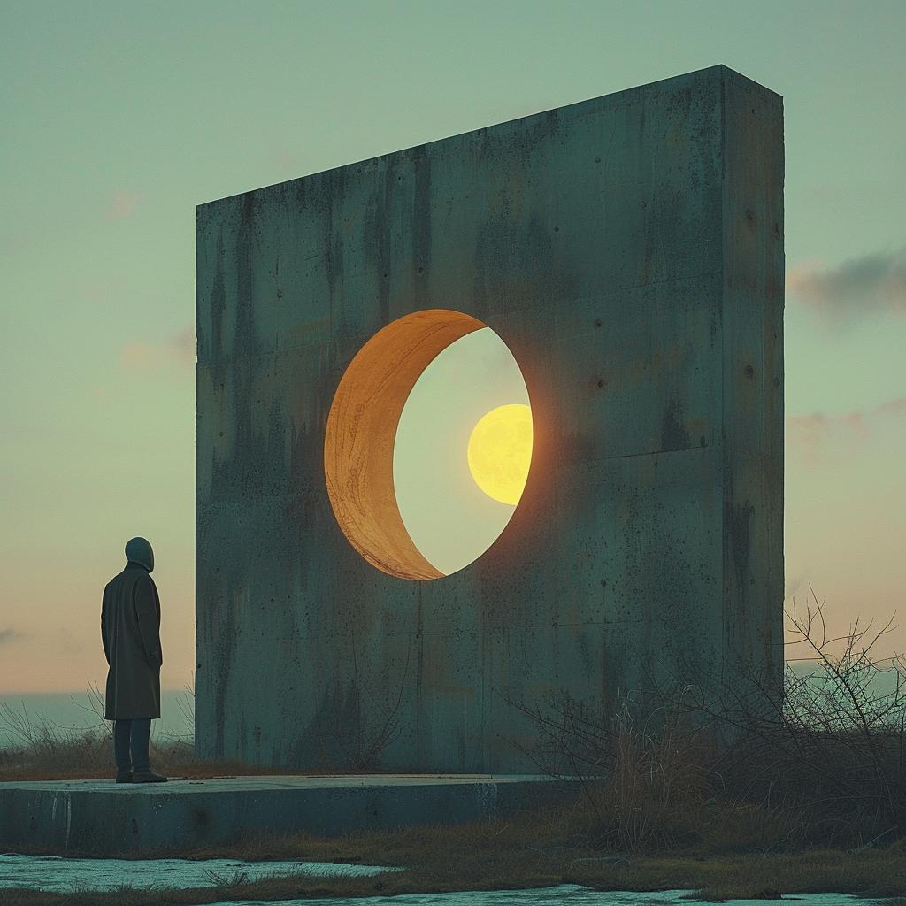 surreal  sci-fi  photography  fog  lighting  glow  man  structure  odd  weird 965688
