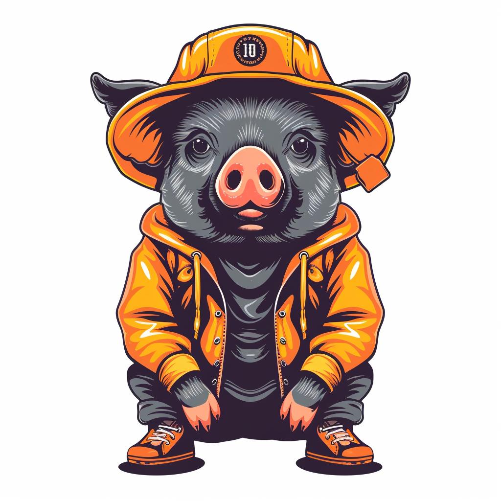 cute  adorable  pig  hat  jacket  urban  minimalist  character  culture  animal 958738