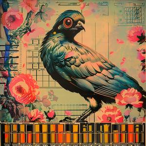bird  flowers  chromolithography  painting  nature  vibrant  colorful  artwork  floral  detailed 1057508