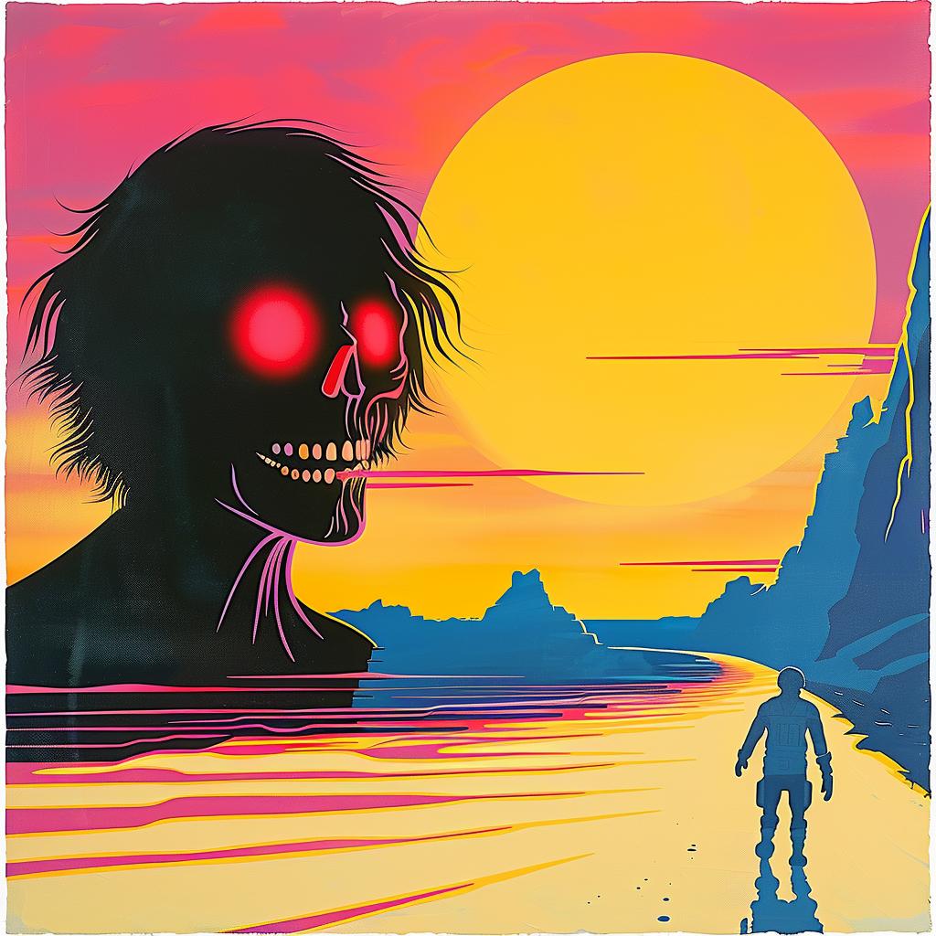 surreal  water  skull  figure  album  cover  Joan  Cornella  poster  artwork 977783