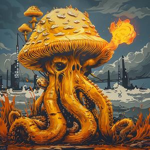 octopus  mushroom  head  todd  schorr  creative  whimsical  colorful  digital  art 1037397