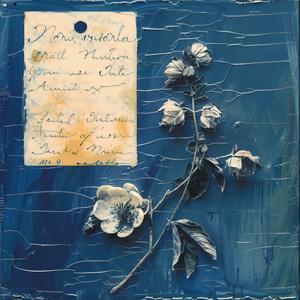 encaustic  paint  floral  blue  note  nature  vibrant  colorful  art  traditional 1066456