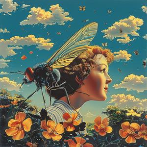 woman  fly  flowers  painting  art  chromolithography  nature  portrait  feminine  delicate 1052224