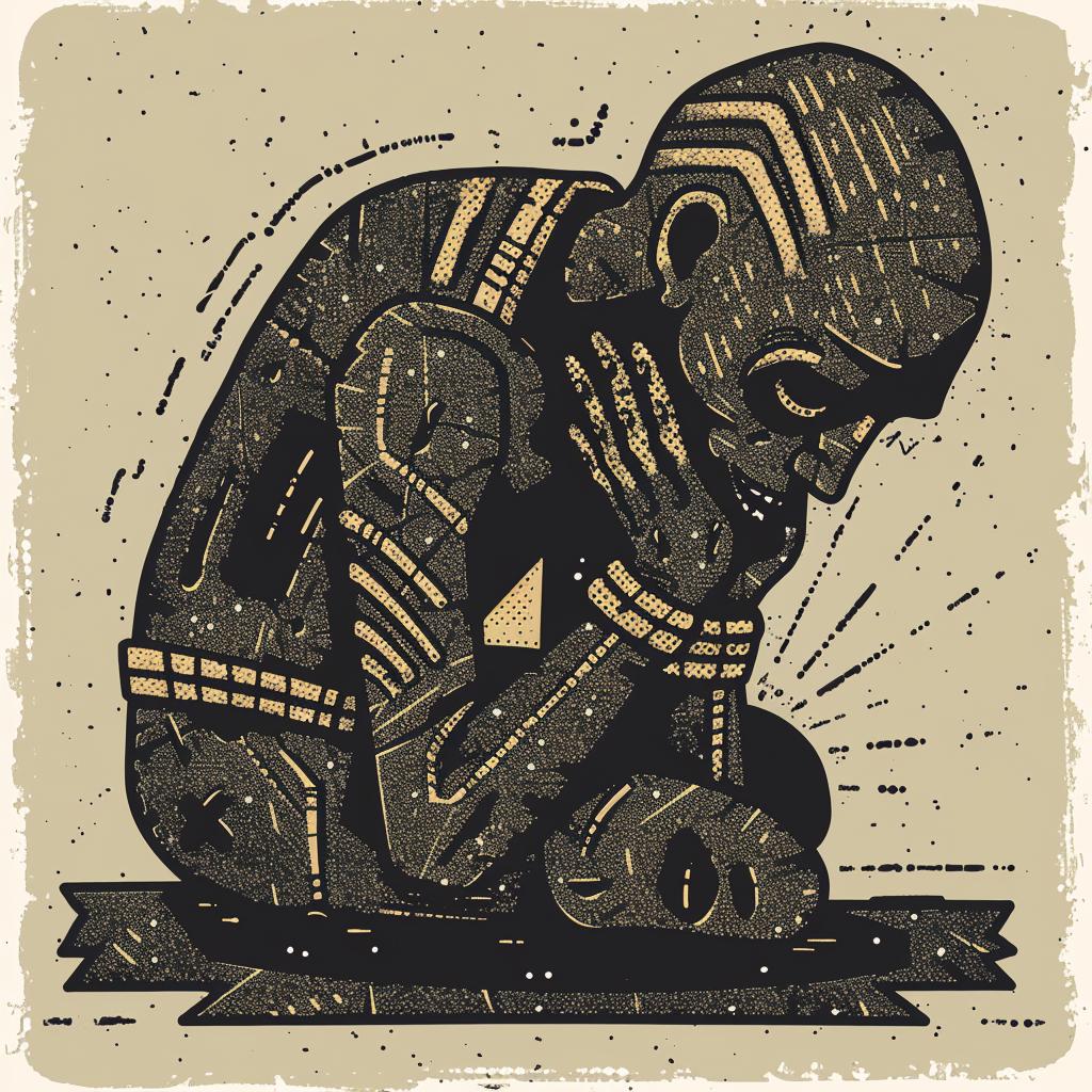 illustration  sad  man  abstract  broken  leg  emotional  vector  portrait  introspection 932808