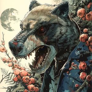 wolf  knife  mouth  chromolithography  wildlife  illustration  predator  fierce  artistic  nature 1057349