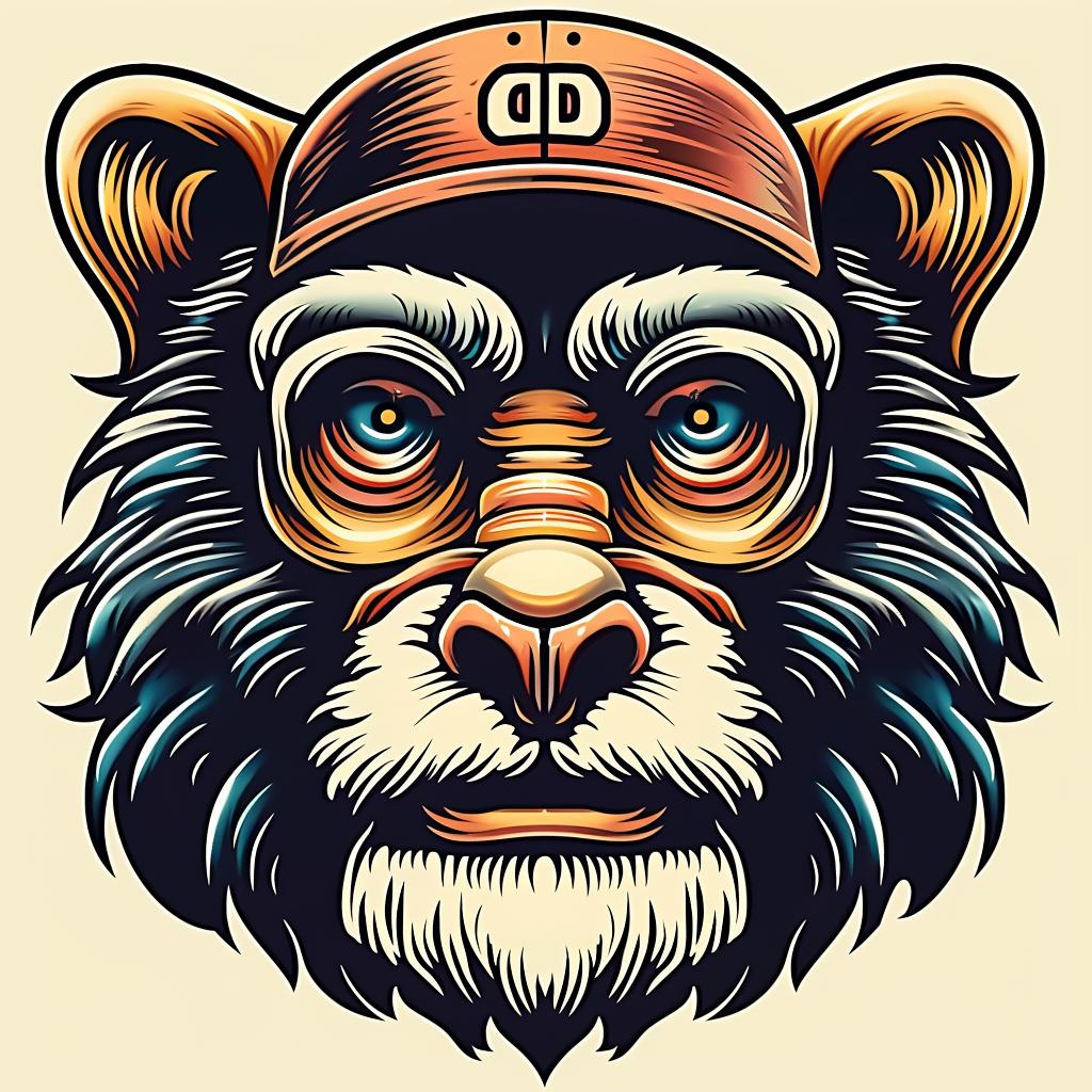 monkey  cap  glasses  funny  animal  illustration  playful  quirky  design  whimsical 962375