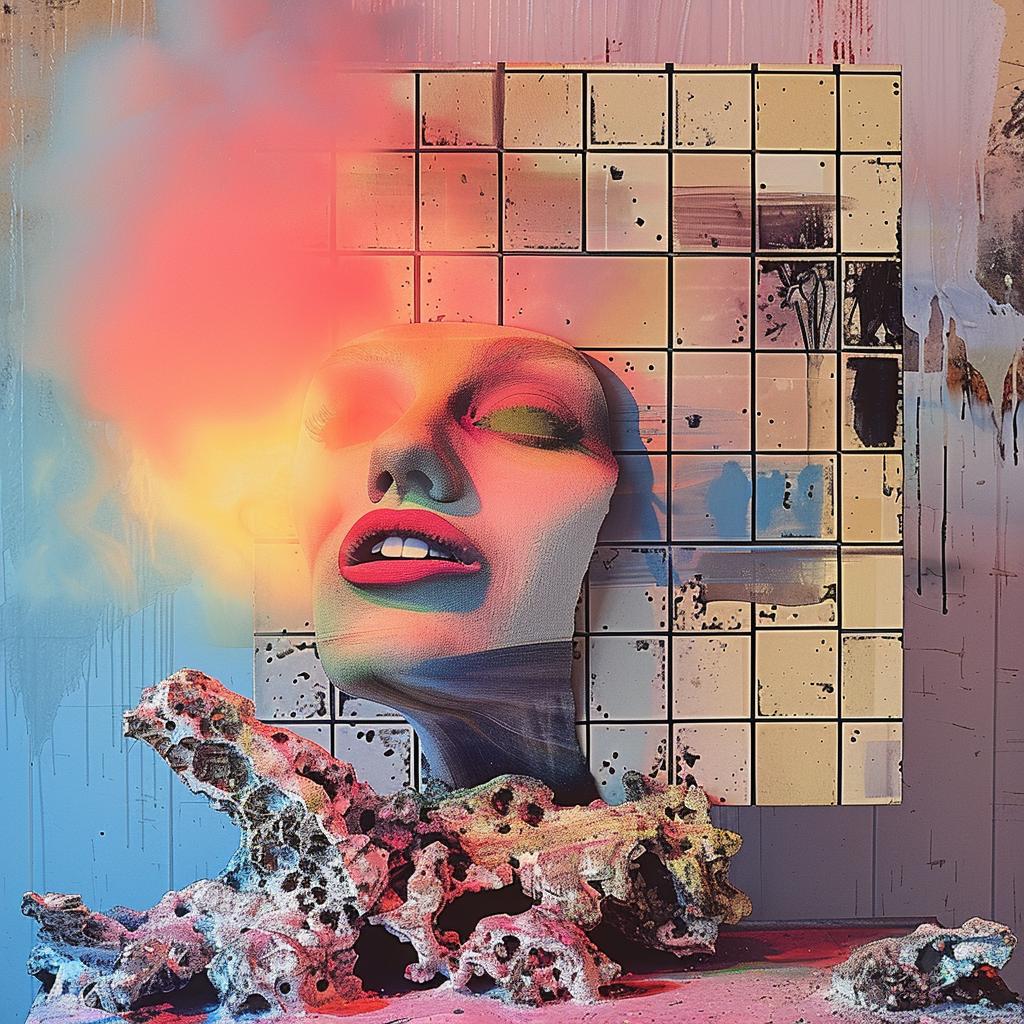 woman  face  smoke  portrait  art  mystical  expression  vibrant  imaginative  surreal 950727