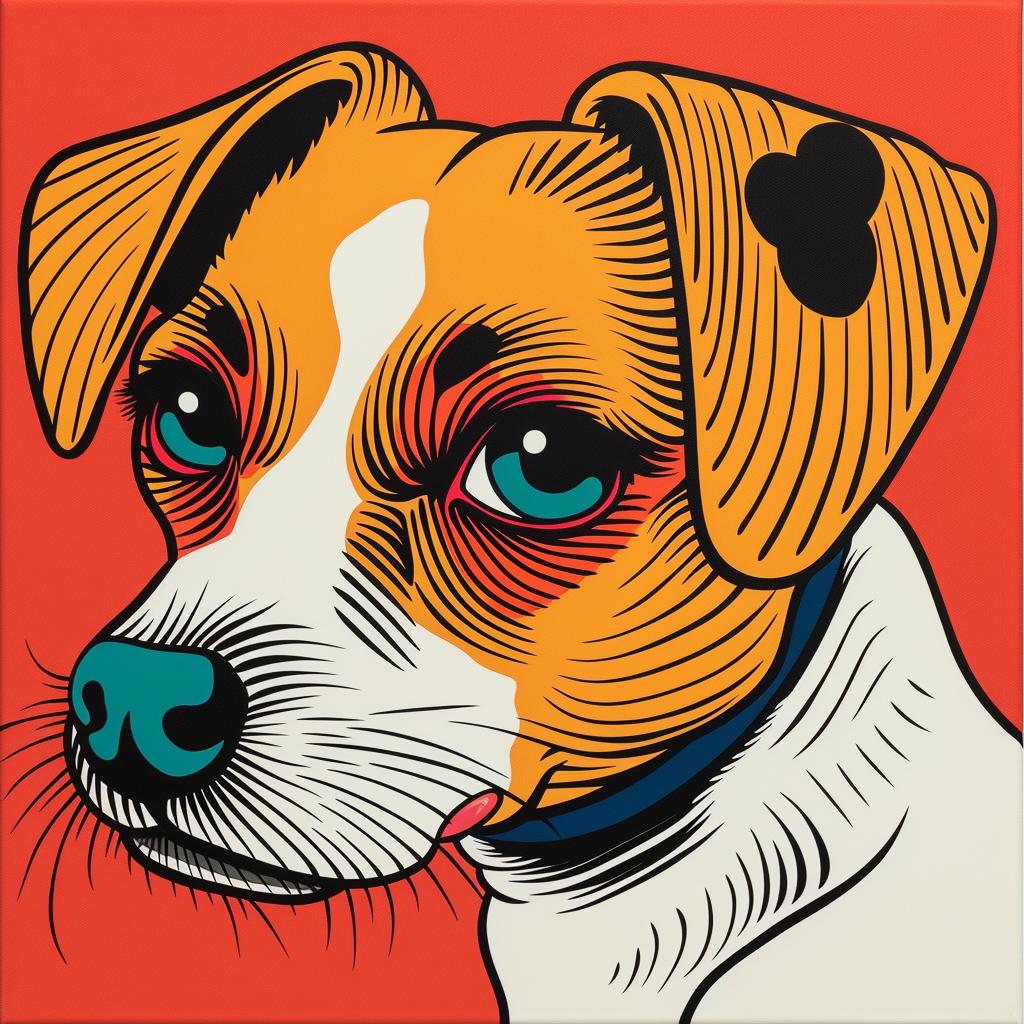 Dog  JackRussell  BlueNose  RedBackground  PetArt  Animal  Painting  Canine  Cute  Vibrant 973310