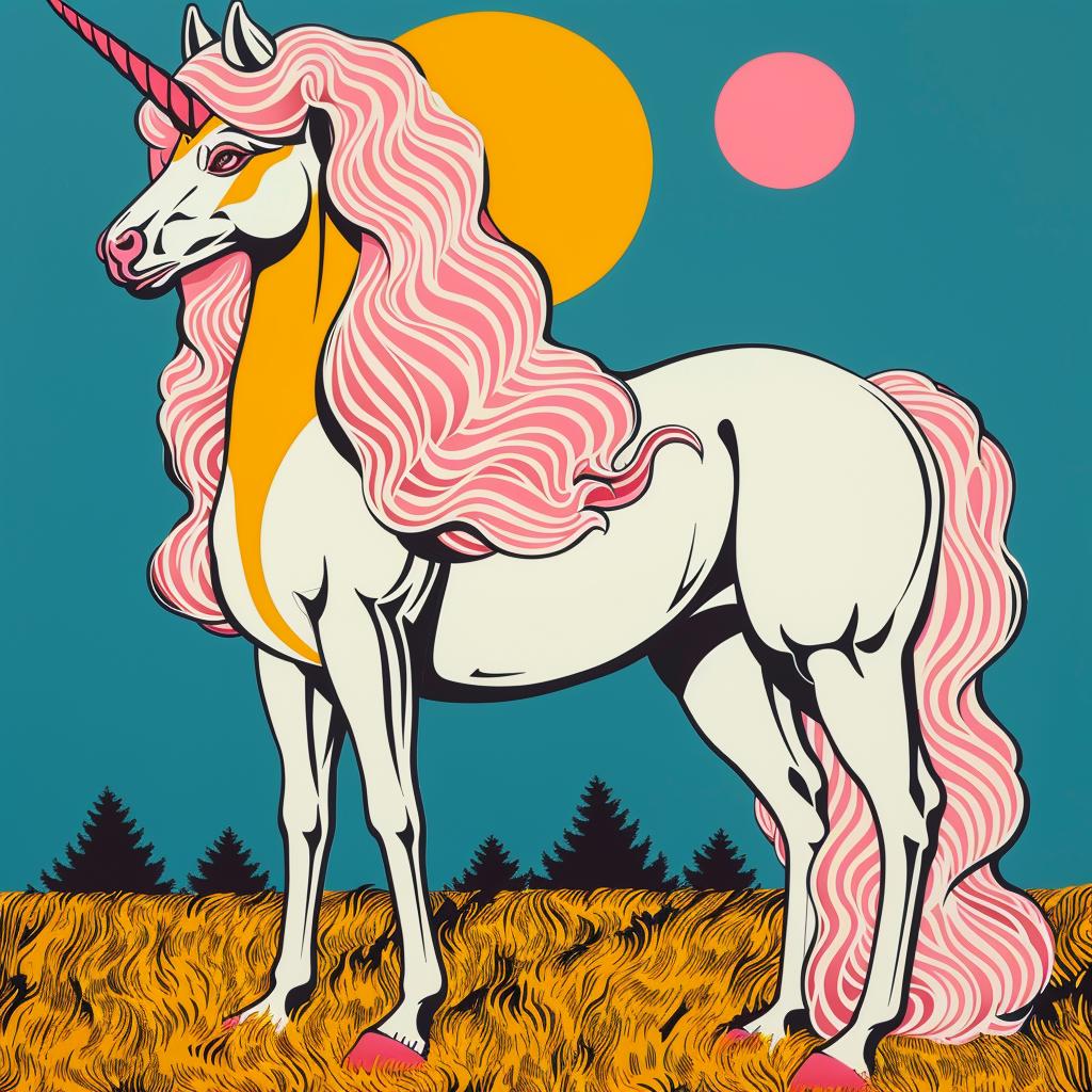 mythical  creature  unicorn  painting  fantasy  magical  colorful  whimsical  mystical  pink 941213