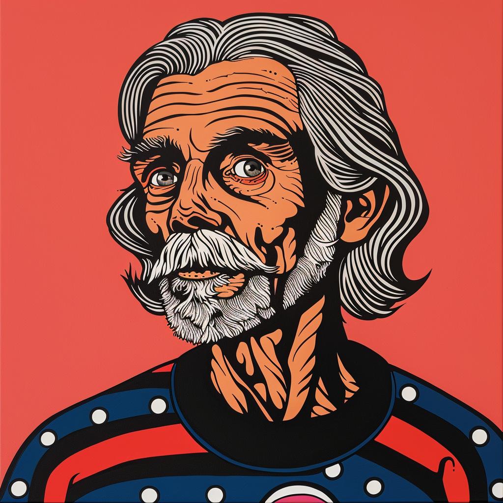 oldman  portrait  polkadots  painting  aging  expression  human  style  colorful  age 972822