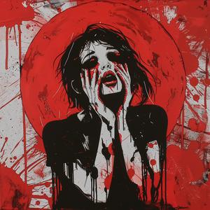 album  cover  woman  blood  face  surreal  chaos  creative  Symbolist  dark 1078228