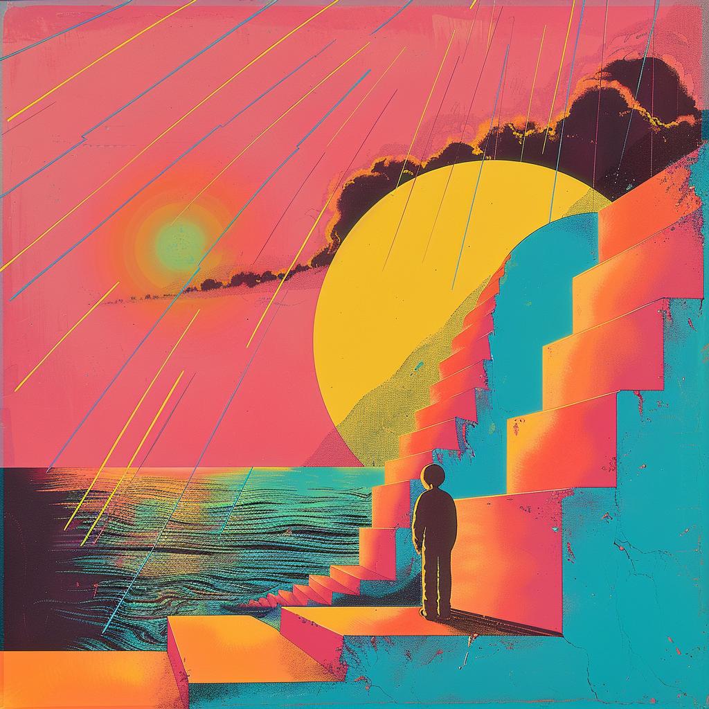 surreal  poster  stairway  man  creative  art  illustration  design  visual  scene 977879