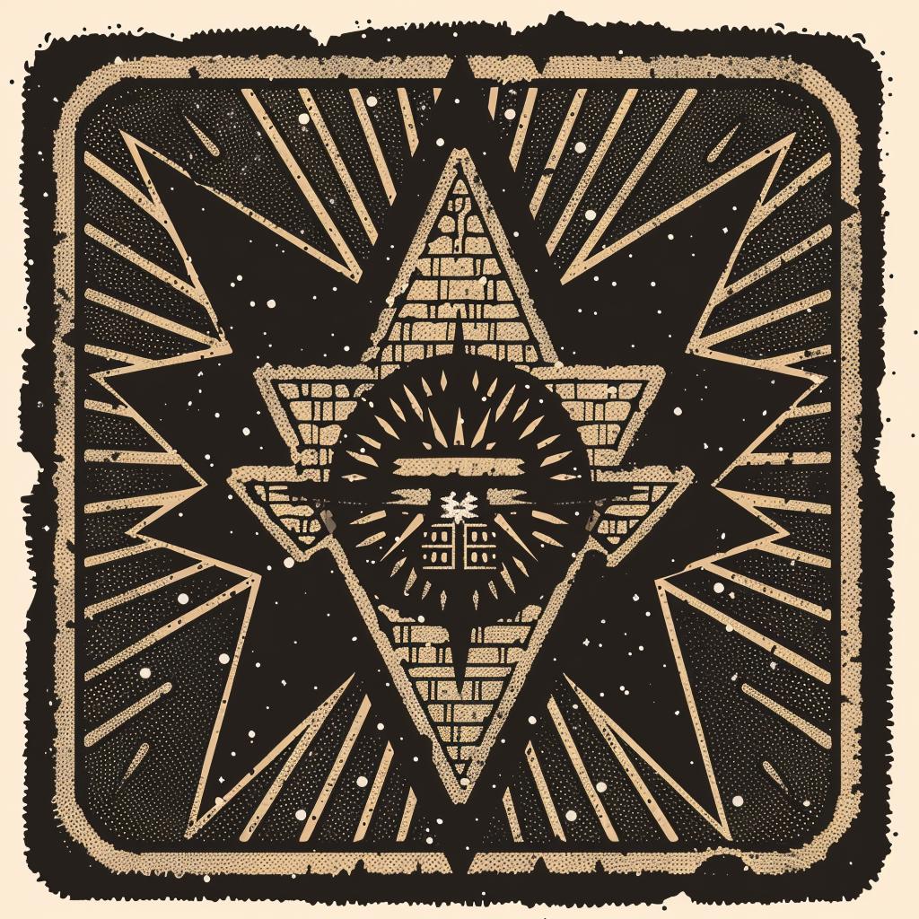 military  badge  triangle  pyramid  star  vector  design  spiritual  dark  occult 933044