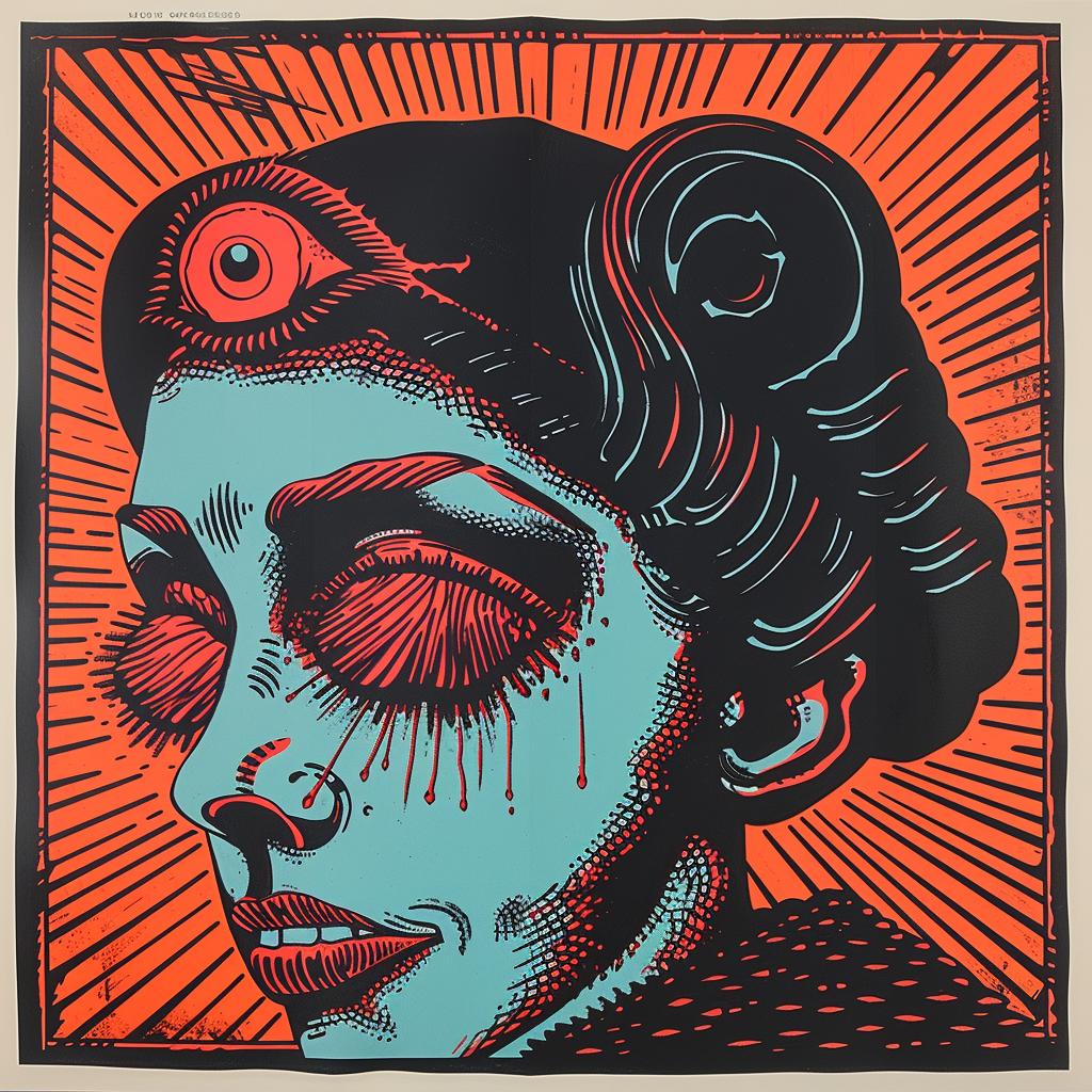 poster  woman  face  spiritual  occult  MILTON  GLASER  dark  naturalistic  art 927151