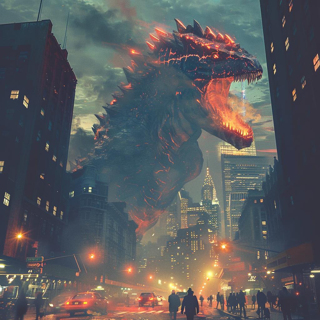 monster  city  godzilla  art  urban  fantasy  scifi  creature  wallpaper  design 944479