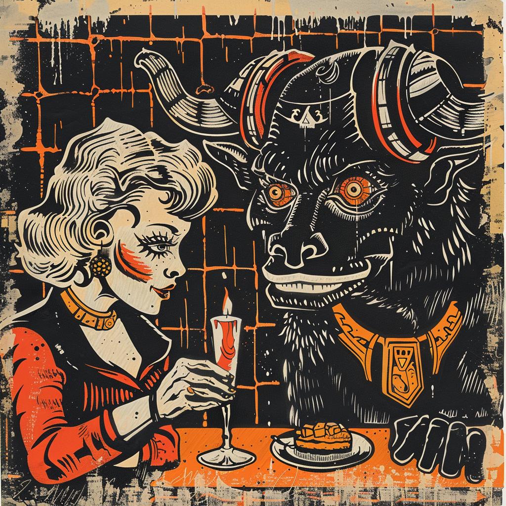 poster  woman  bull  art  Matt Bors  graphic  bizarre  weird  illustration  design 926284