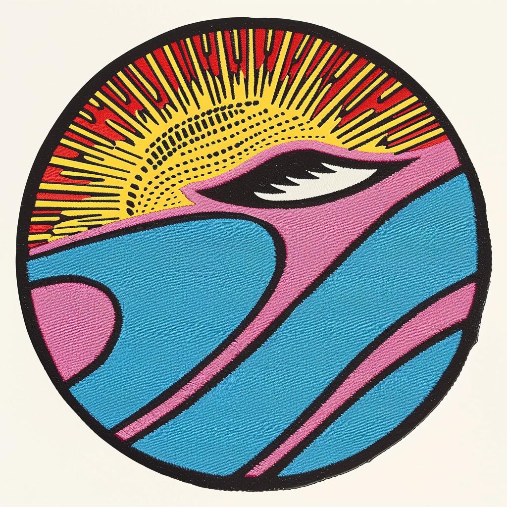 sun  waves  colorful  patch  sticker  design  fun  bright  graphic  nature 961505