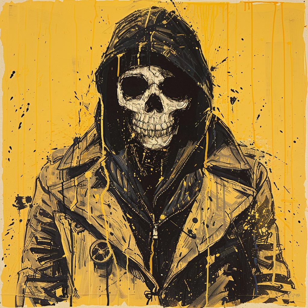 skull  hoodie  ominous  painting  trenchcoat  dark  illustration  art  mysterious  urban 1021500