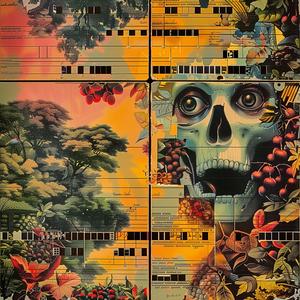 skull  flowers  painting  color  chromolithography  art  floral  dark  still-life  death 1058034