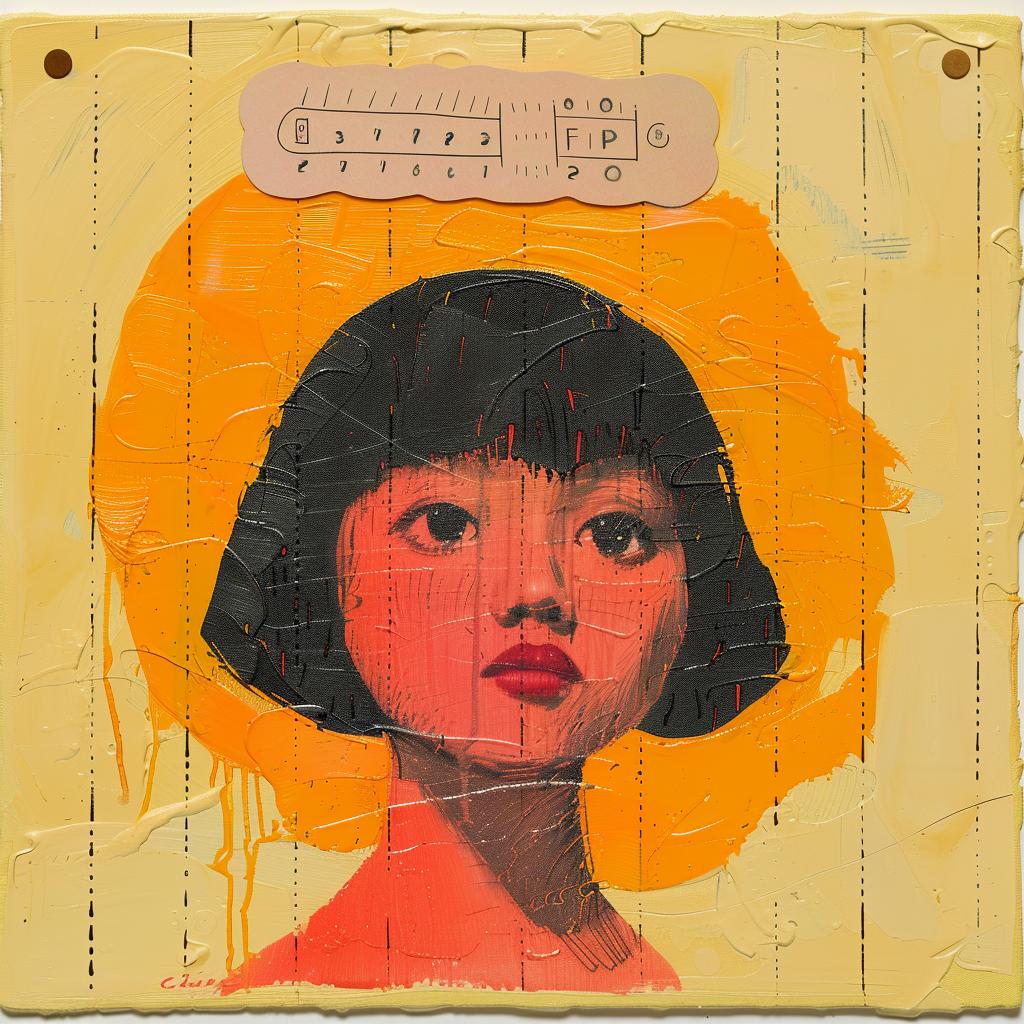 encaustic  paint  girl  portrait  black  hair  art  colorful  oil  expressionism 947968