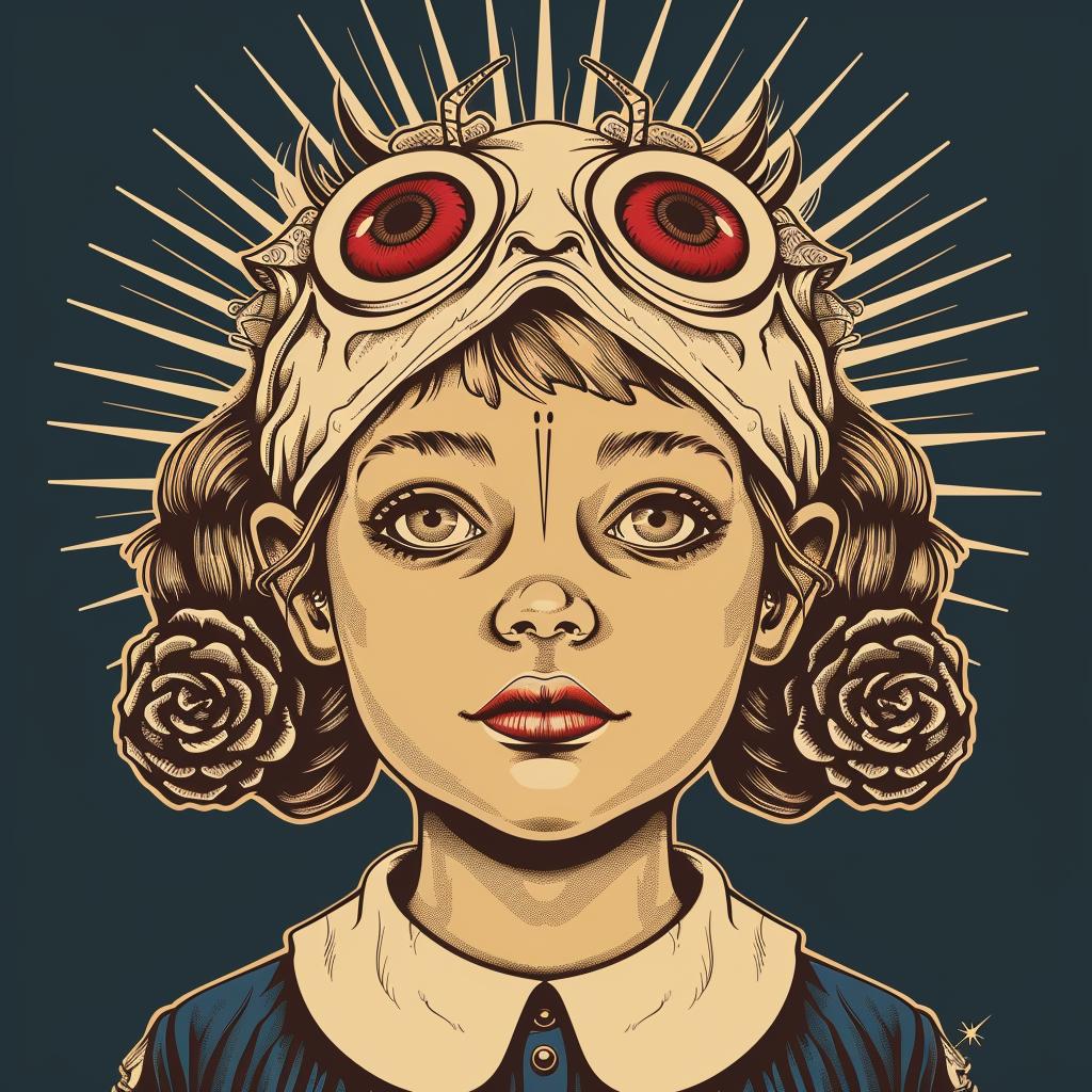 girl  eyes  bird  head  provocative  art  scream  dark  occult  visual 931656