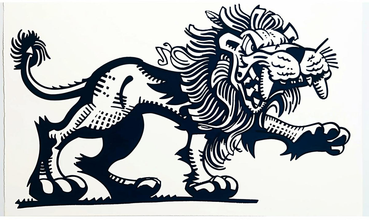 lion  mane  leaping  cutout  bold  wildlife  animal  dynamic  nature  design 1028005