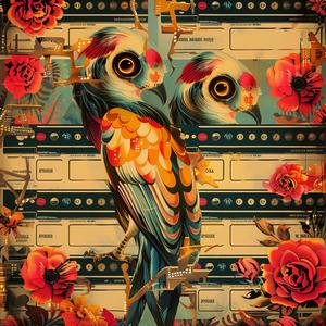 painting  birds  flowers  chromolithography  nature  colorful  art  detailed  vibrant  illustration 1058053