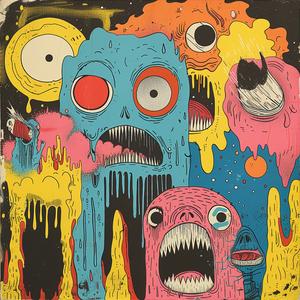 monsters  chaos  surreal  creative  art  symbolic  album  cover  disintegration  visual 1078263