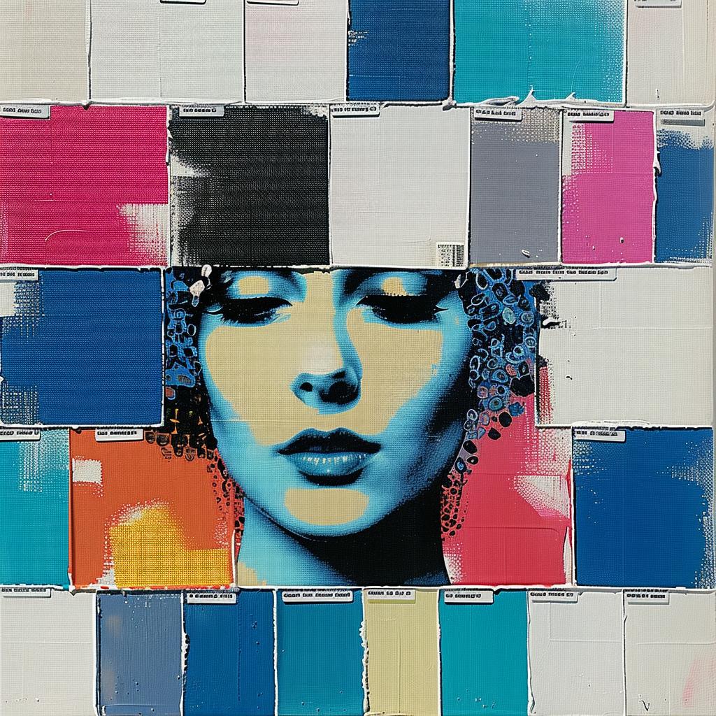 woman  colorful  face  painting  abstract  expression  style  art  modern  vibrant 963681